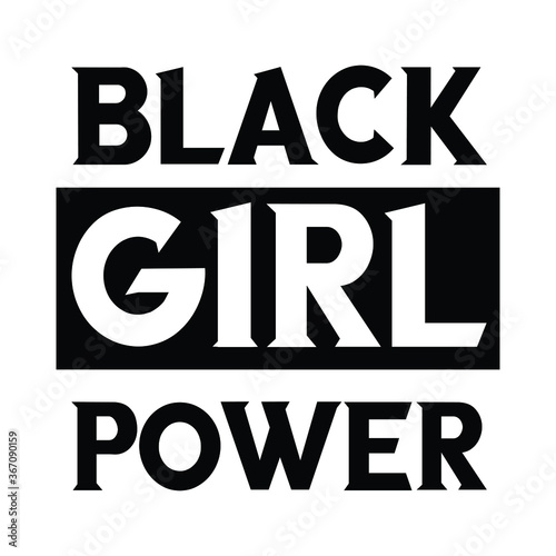  black girl power. Vector calligraphy quote © Renat