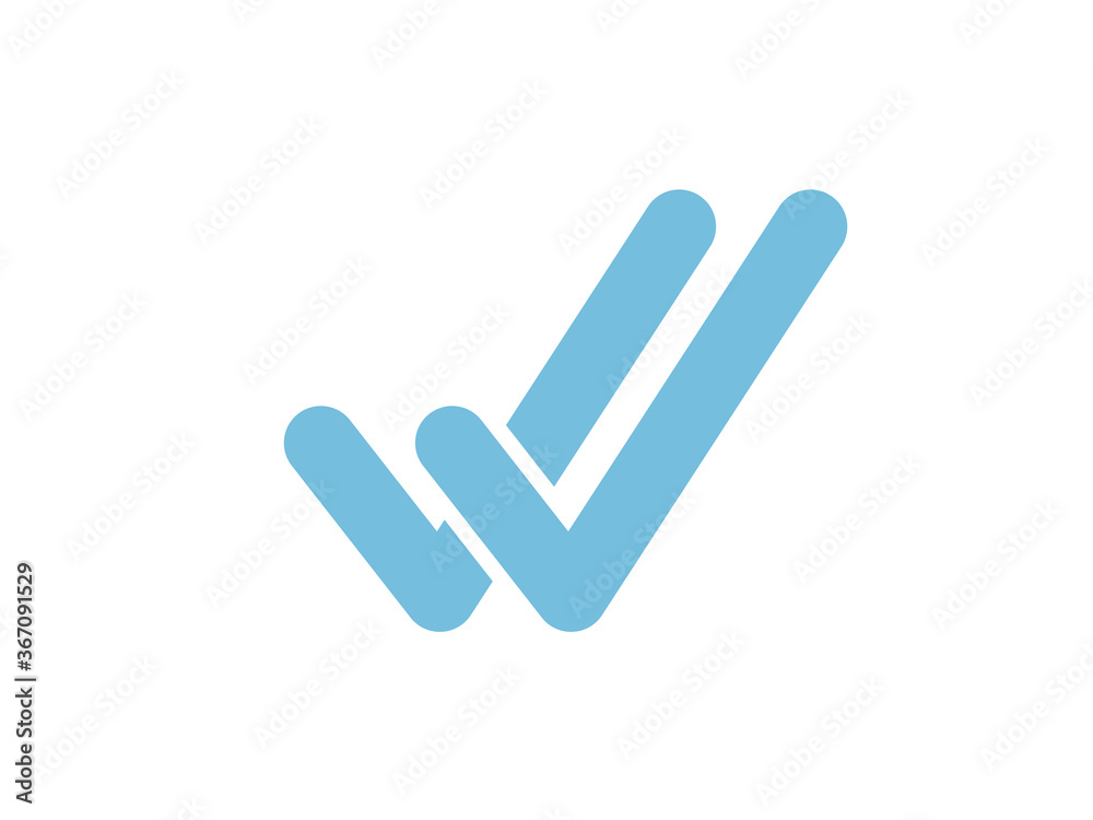 Double check icon. Blue double check icon illustration. Double check icon. Blue double check icon illustration.