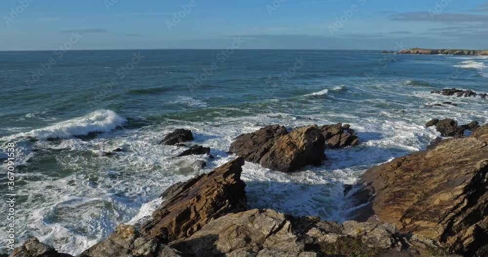 The Côte Sauvage, Quiberon peninsula, Morbihan, Brittany, France The Côte Sauvage, Quiberon peninsula, Morbihan, Brittany, France
