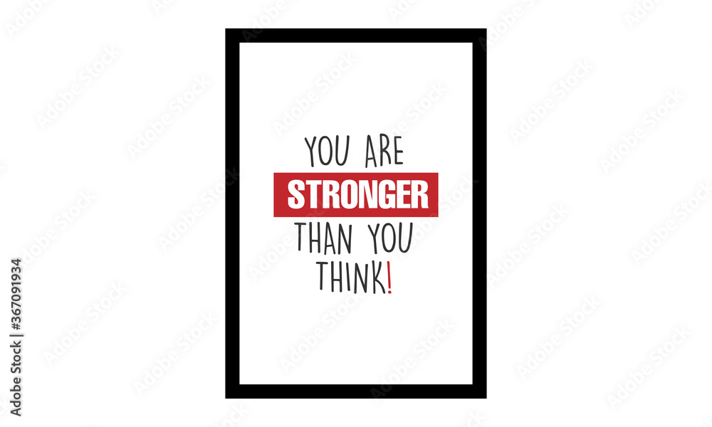 strong quotes vector wall art frame typography  