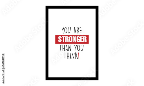 strong quotes vector wall art frame typography 