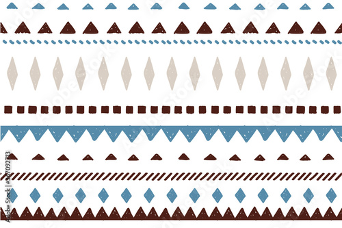 Ethnic vector seamless pattern. Tribal geometric background, boho motif, maya, aztec ornament illustration. mexican textile print texture