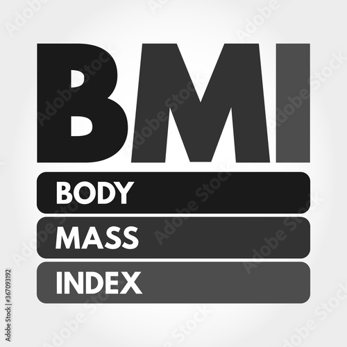 BMI - Body Mass Index acronym, health concept background