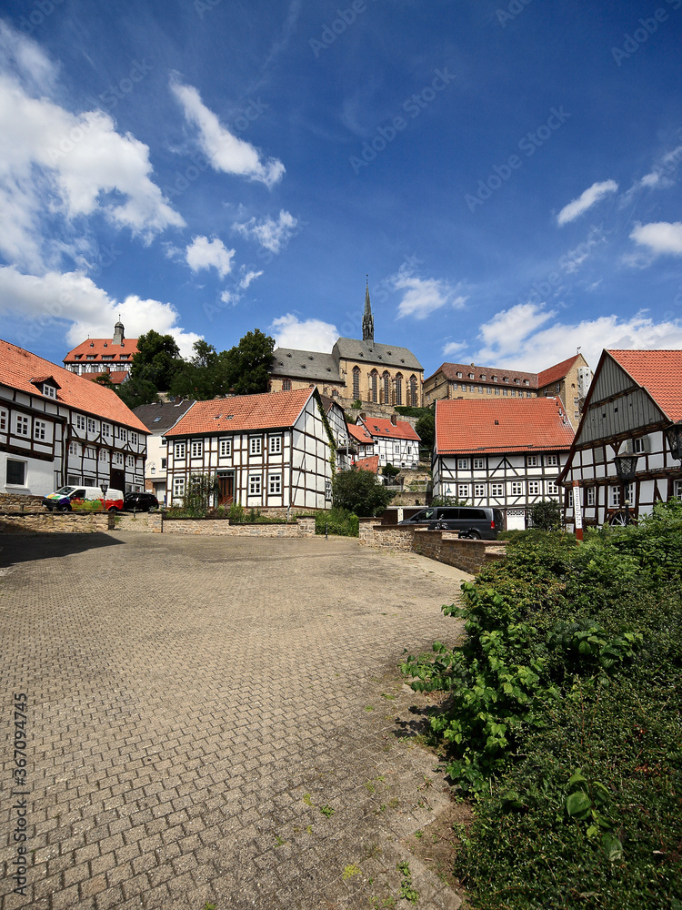 Die historische Altstadt von Warburg im Kreis Höxter,  Deutschland.
