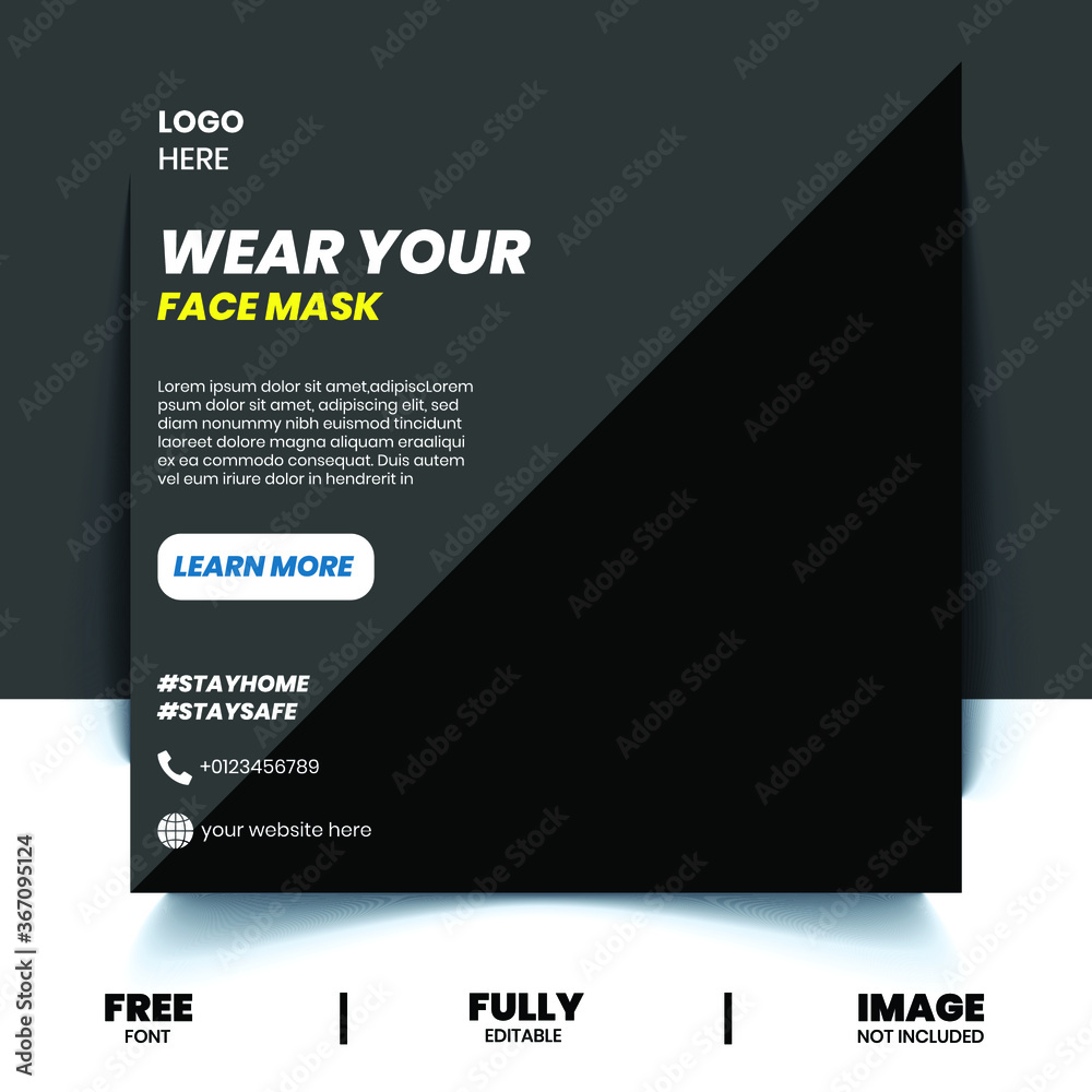 premium social media post template