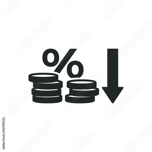 Low interest rate icon
