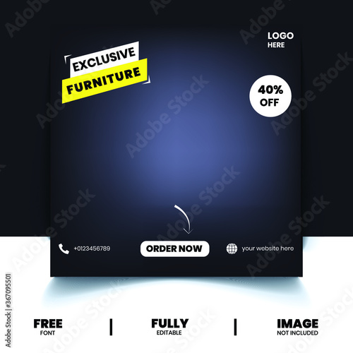 premium social media post template photo