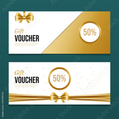 luxury gift voucher design template.