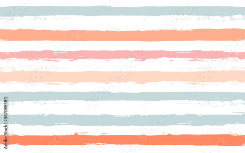 Hand drawn striped pattern, pink, orange and green girly stripe seamless background, childish pastel brush strokes. vector grunge stripes, cute baby paintbrush line backdrop