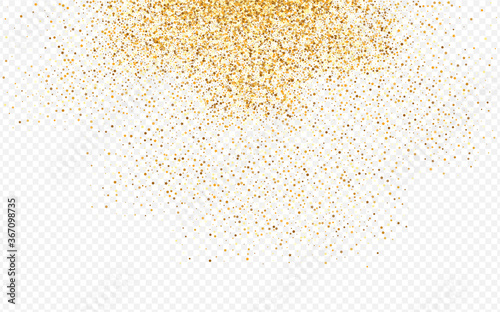 Gold Shine Isolated Transparent Background. 