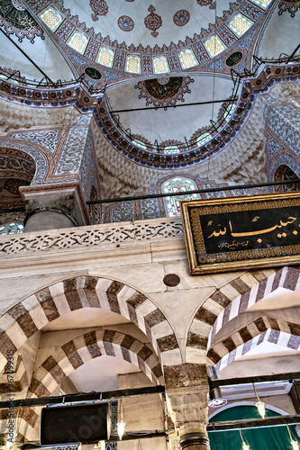 Inside Sultanahmet Mosque in Istanbul, Turkey