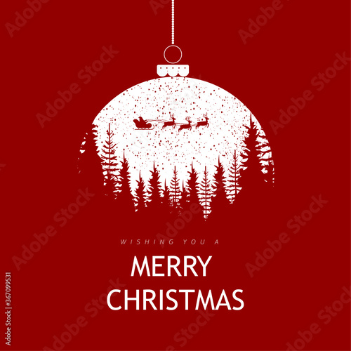 red christmas ball