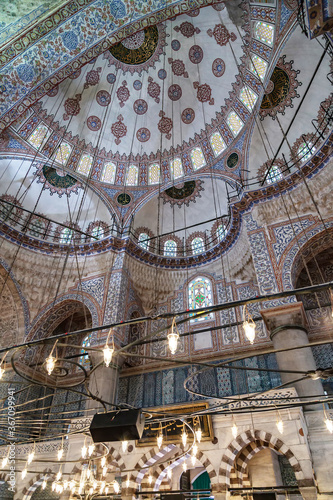 Interior of the Blue Mosque, Istanbul. Turkey