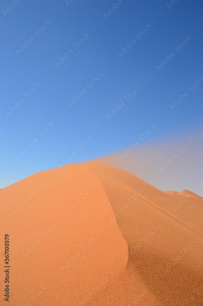 The red sand dunes of Sossusvlei in the Namib Desert, Namibia