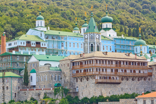  Panteleimonos medieval monastery on Holy Mount Athos  photo