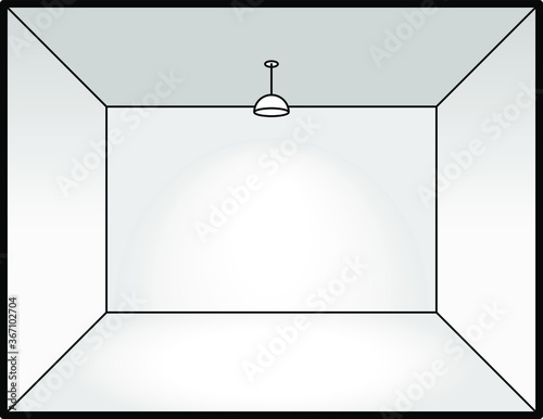 Diagram of interior lighting design: ceiling pendant.