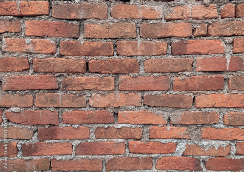 Vintage textured background of red brick wall
