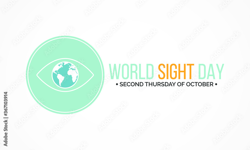 World Sight Day, observed annually on the second Thursday of October, is a global event meant to draw attention on blindness and vision impairment. Vector illustration. World Sight Day, observed annually on the second Thursday of October, is a global event meant to draw attention on blindness and vision impairment. Vector illustration.
