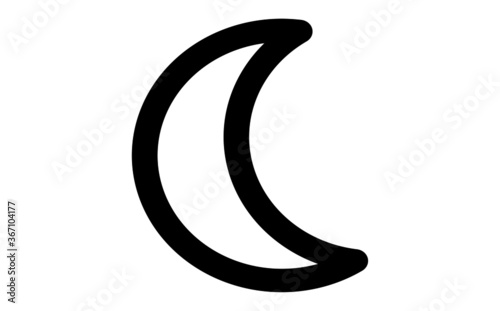 Outline moon icon. illustration vector symbol.