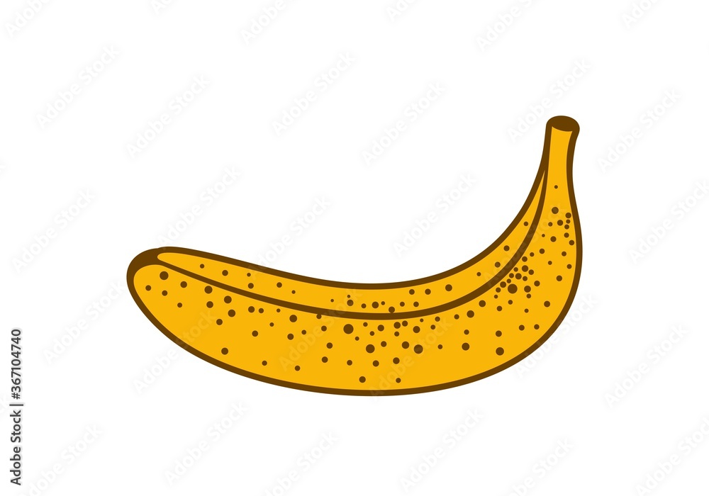 Banana logo. Isolated banana on white background