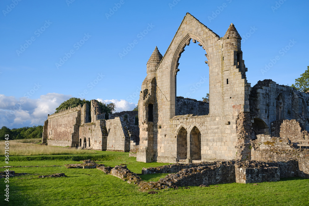 Haughmond Abbey ruins in Shropshire, UK