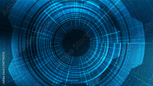 Security Circle Technology Background Hi-tech Digital and secure Concept design Free Space For text in put Vector illustration.