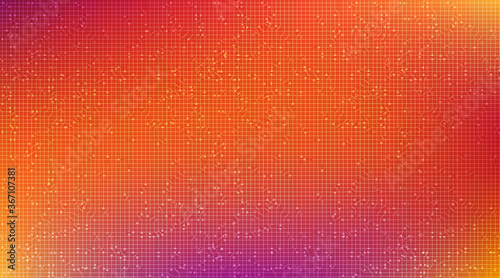 Orange Circuit Microchip Technology on Future Background,Hi-tech Digital and Communication Concept design,Free Space For text in put,Vector illustration.