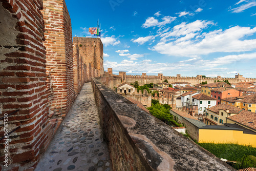 The walled town of Cittadella in Italy photo