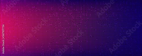 Light Purple Circuit Microchip Technology on Future Background,Hi-tech Digital and Communication Concept design,Free Space For text in put,Vector illustration.