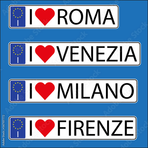 Italian Number Plate Souvenir