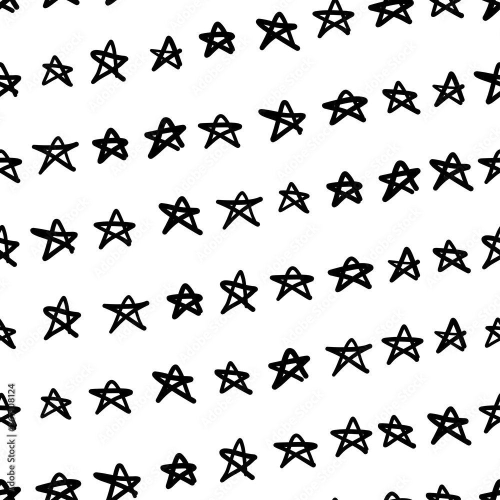 Fototapeta premium Seamless pattern with star shapes, vector illustration