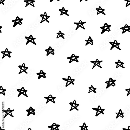 Seamless pattern with star shapes  vector illustration