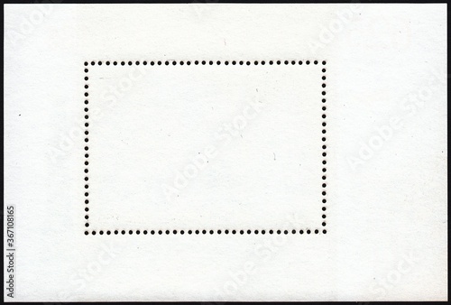 Reverse side of the postage stamp in the block