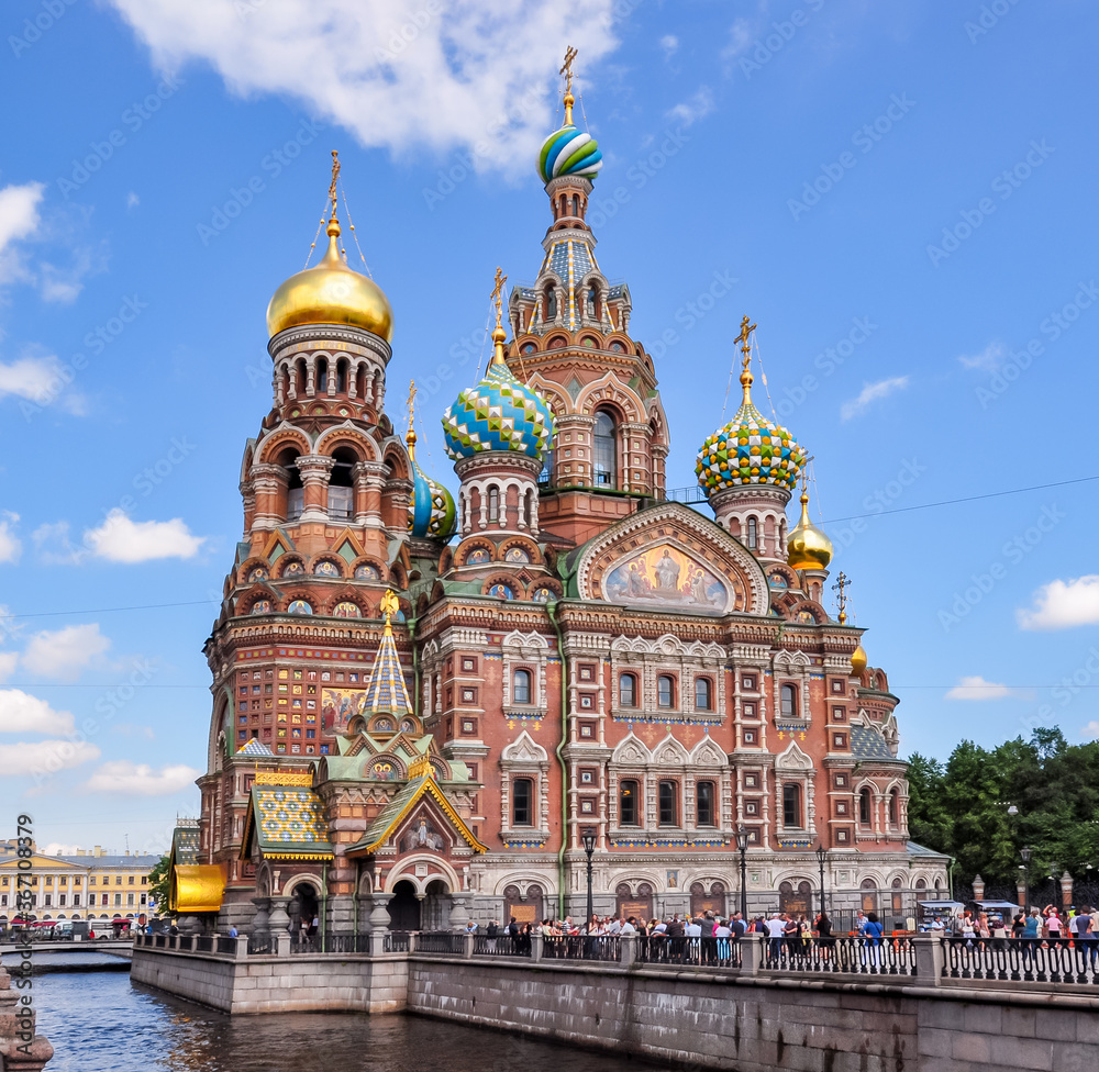 Church of the Savior on Spilled Blood on Griboedov canal, St. Petersburg, Russia