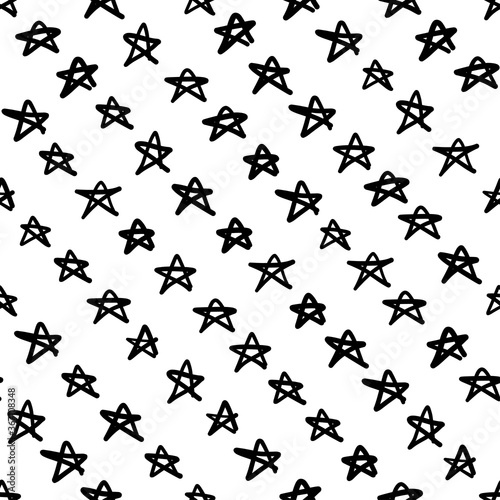 Seamless pattern with star shapes, vector illustration