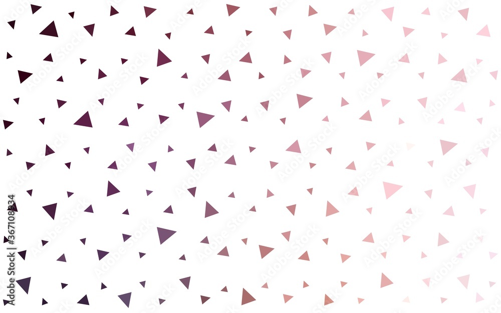Light Pink vector  shining triangular background. A completely new color illustration in a polygonal style. New template for your brand book.