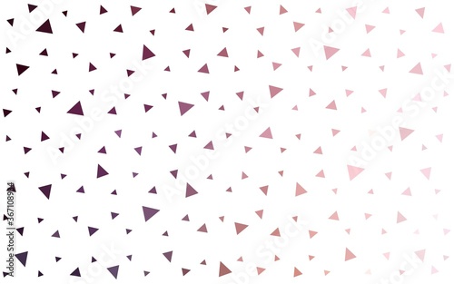 Light Pink vector  shining triangular background. A completely new color illustration in a polygonal style. New template for your brand book.