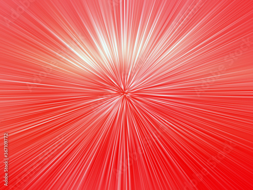 Abstract radial zoom blur surface of red and white tones. Abstract background with radial, radiating, converging lines.