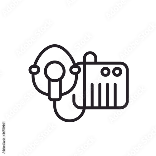 nebulizer, inhaler with mask line icon