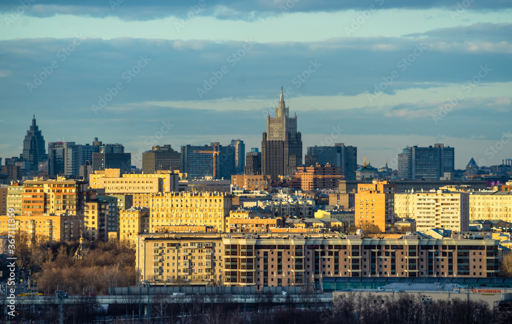 April 13, 2018, Moscow, Russia; View of the Russian Ministry of Foreign Affairs building in Moscow.