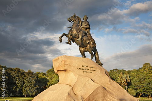 Bronze Horseman - equestrian statue of Peter Great in Saint Petersburg. Russia photo