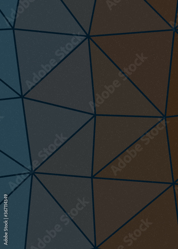 Azure Blue color Abstract color Low-Polygones Generative Art background illustration