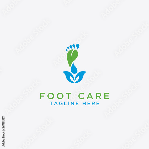 Fototapeta Naklejka Na Ścianę i Meble -  Logo of foot care design and foot health - Vector