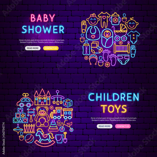 Baby Neon Banners