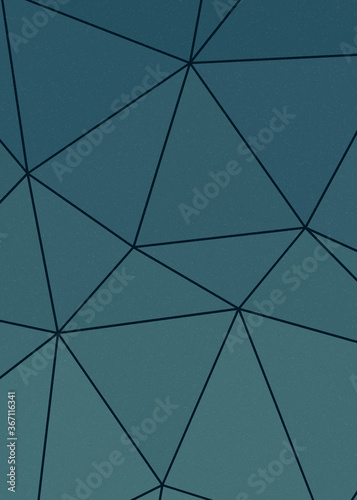 Cyan Blue color Abstract color Low-Polygones Generative Art background illustration