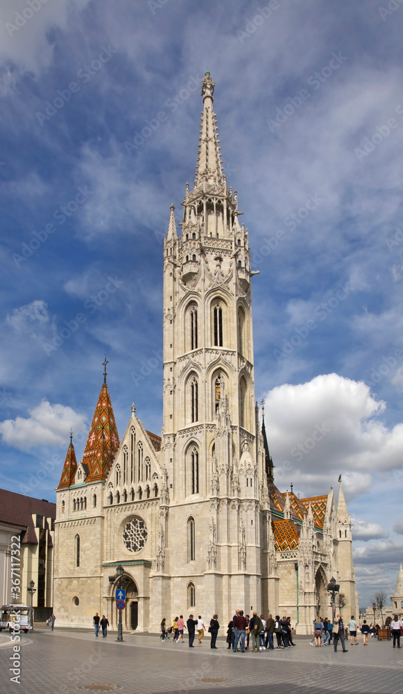 Matthias church at Szentharomsag square in Budapest. Hungary