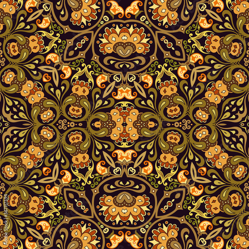 Vector ethnic nature ornamental background