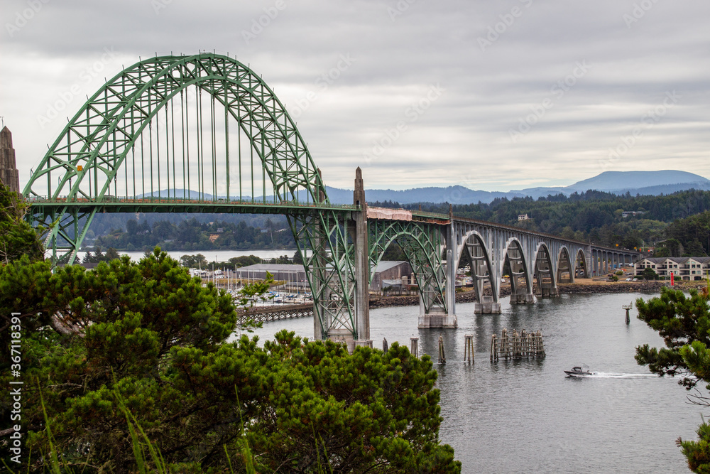 Yaquina Bay Bridge in Newport, Oregon