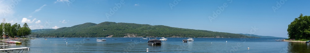 Panoramic view of small bay in Lake Champlain New-York