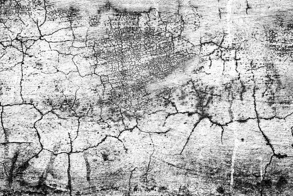 Obraz premium Texture of a concrete wall with cracks and scratches which can be used as a background